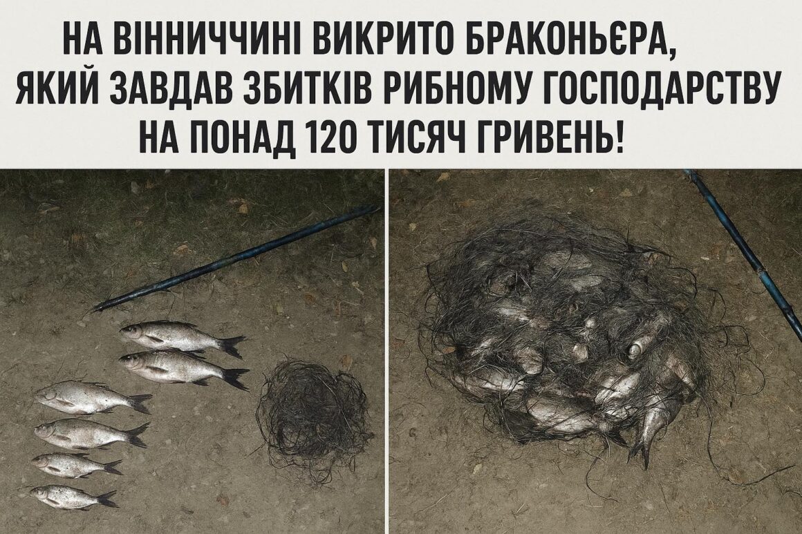На Вінниці браконьєр виловив дванадцять червонокнижних вирезубів