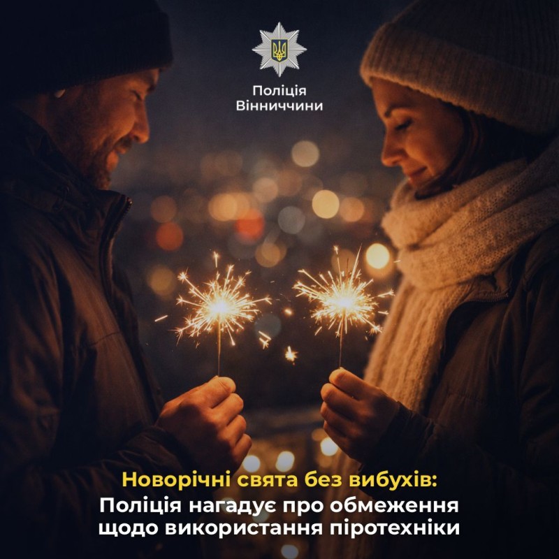 Поліцейські нагадали вінничанам, що використання феєрверків та салютів заборонено