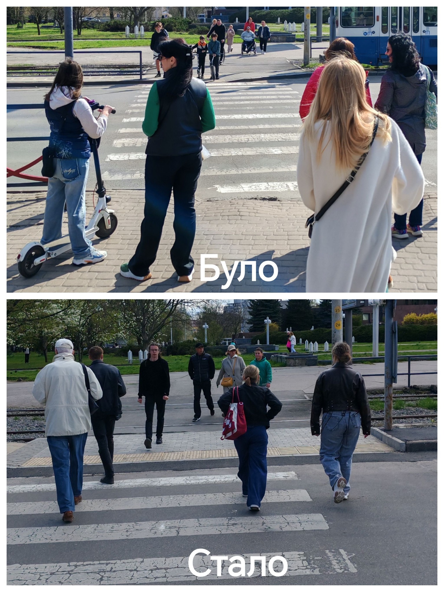 У Вінниці облаштували пішохідний перехід біля центрального входу в парк ім. Леонтовича