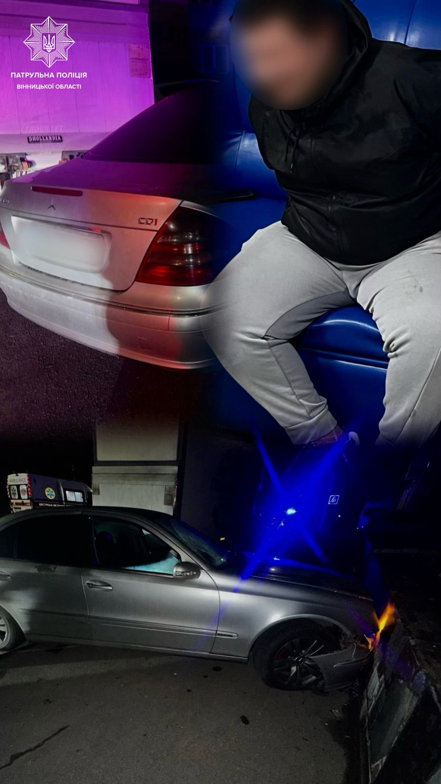 П’ять протоколів склали патрульні на вінничанина за втечу з місця ДТП