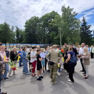 В Ободівській громаді зустріли воїна.