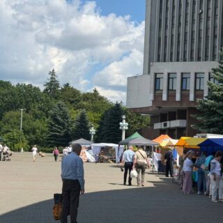 Провели ярмарок до Дня фермера.