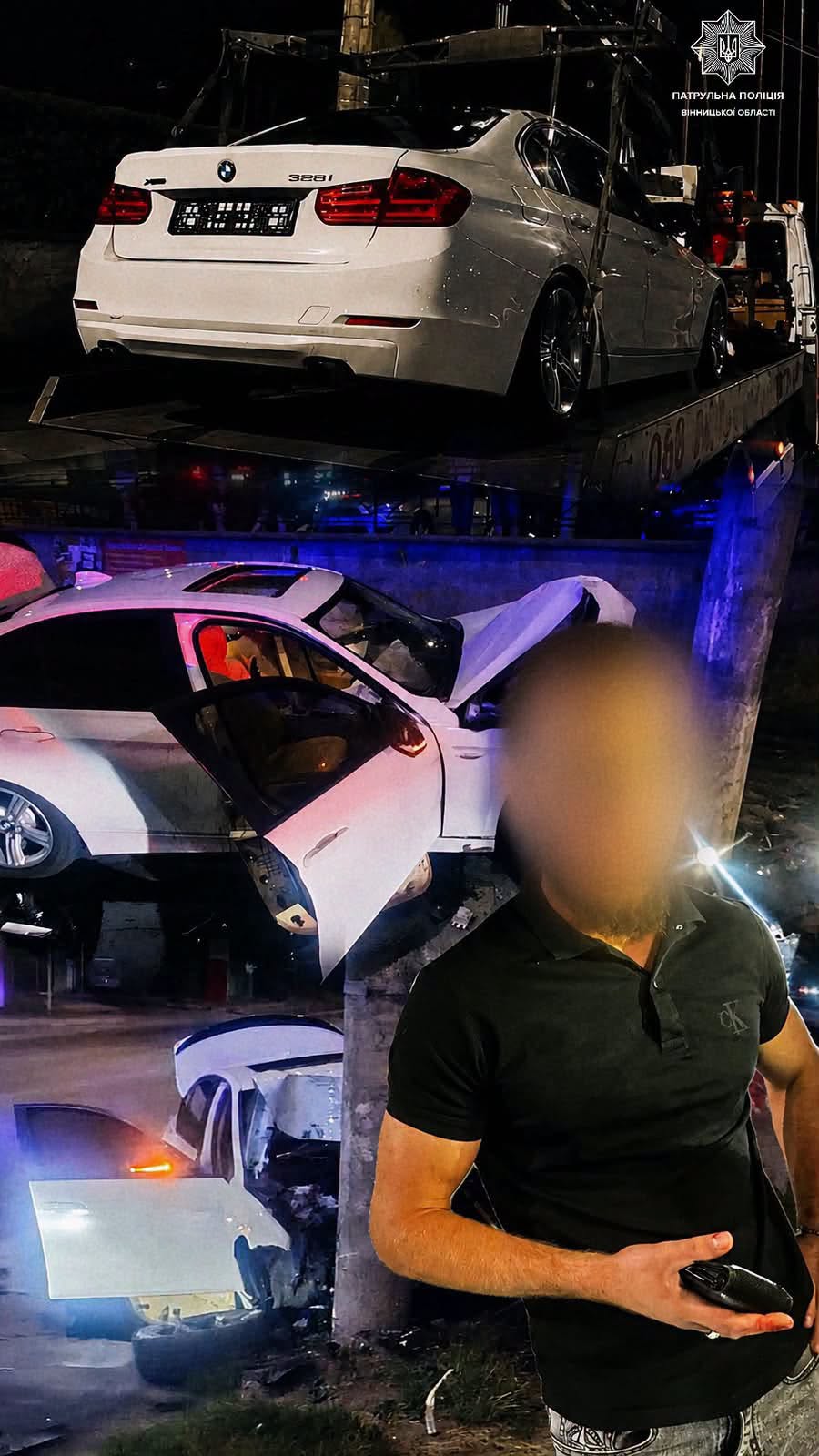 У Вінниці молодий чоловік скоїв ДТП, бо кермував під дією алкоголю