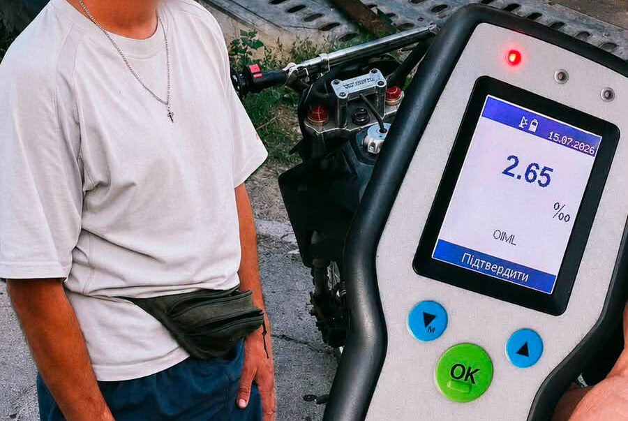 У Вінниці зупинили мотоцикліста який їздив під дією алкоголю