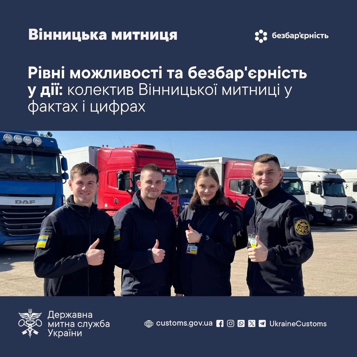 У Вінницькій митниці прозвітували про гендерний баланс