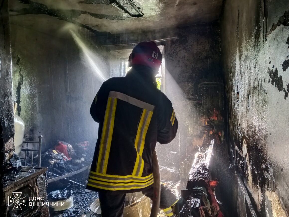 Під час пожежі на Вінниччині загинув чоловік