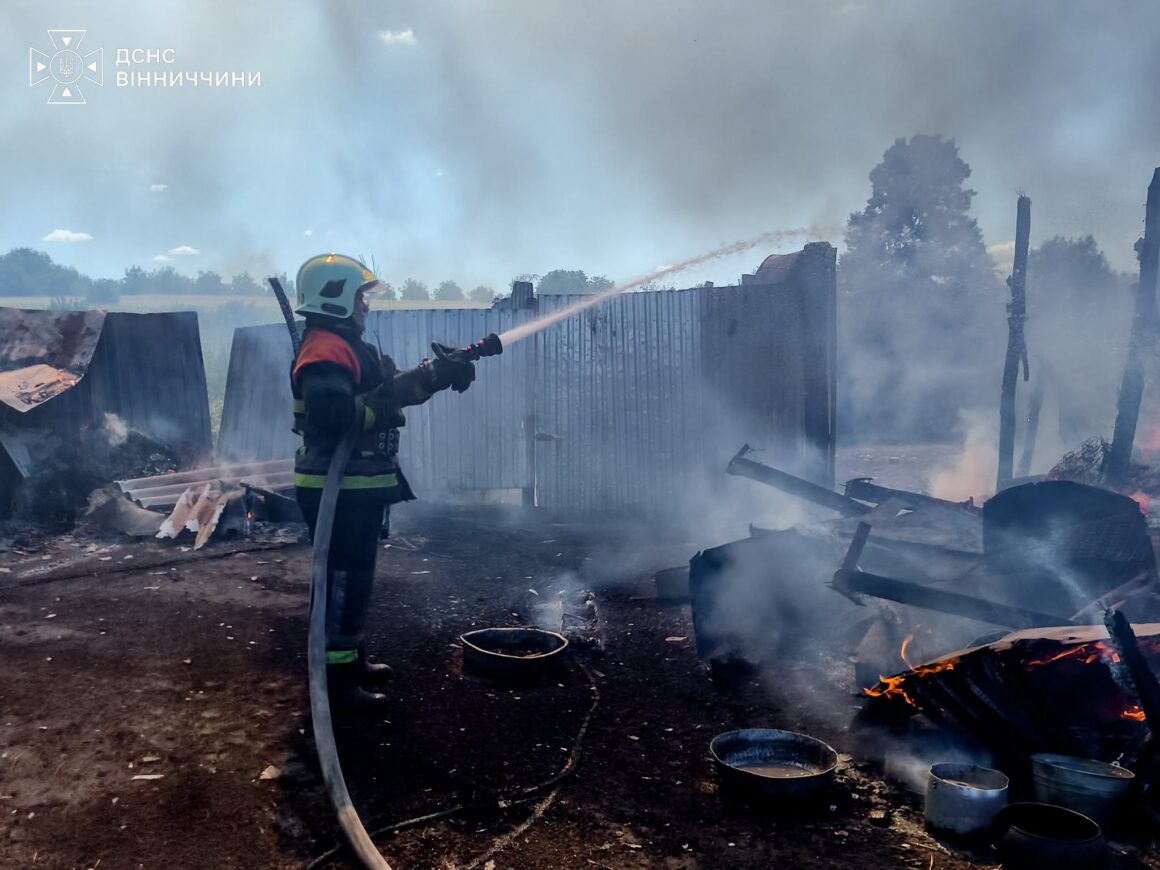 На Вінниччині сталося 7 пожеж на відкритих територіях та 4 – в житловому секторі