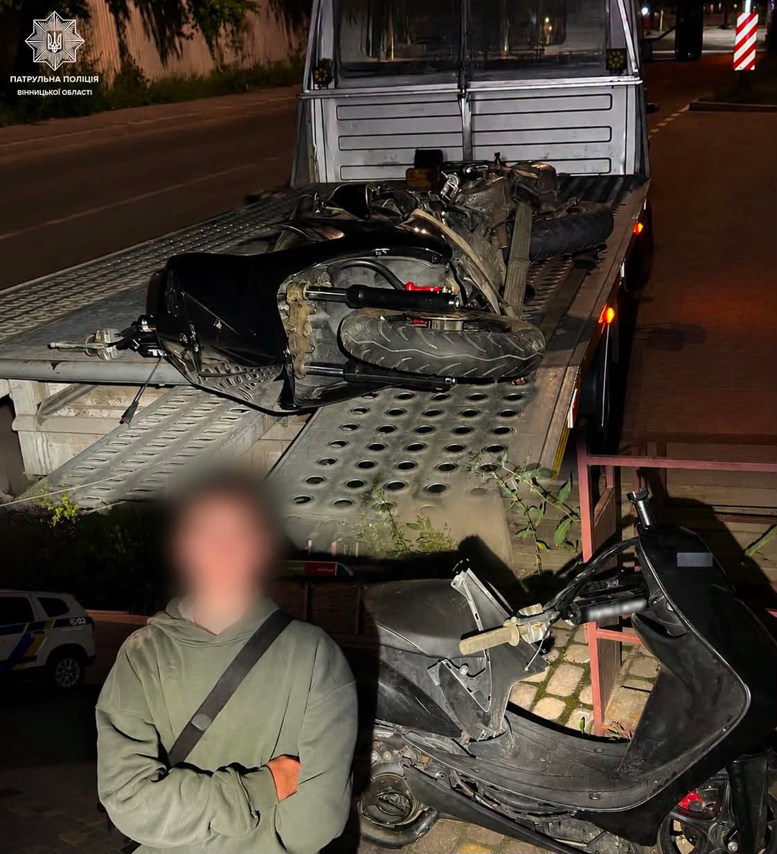 Скутерист їздив Вінницею в комендантську годину та в стані сп’яніння