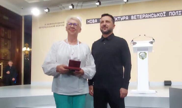 Ветеранці з Гайсина Зеленський вручив орден княгині Ольги