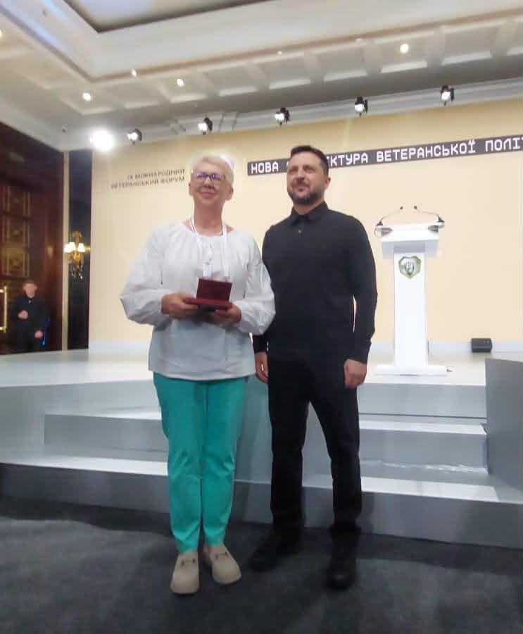 Ветеранці з Гайсина Зеленський вручив орден княгині Ольги