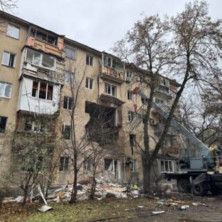 Постраждалий будинок.