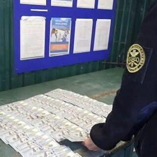 На митниці.