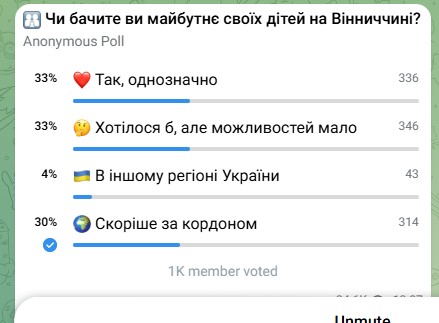 Майже третина вінничан бачить майбутнє дітей за кордоном