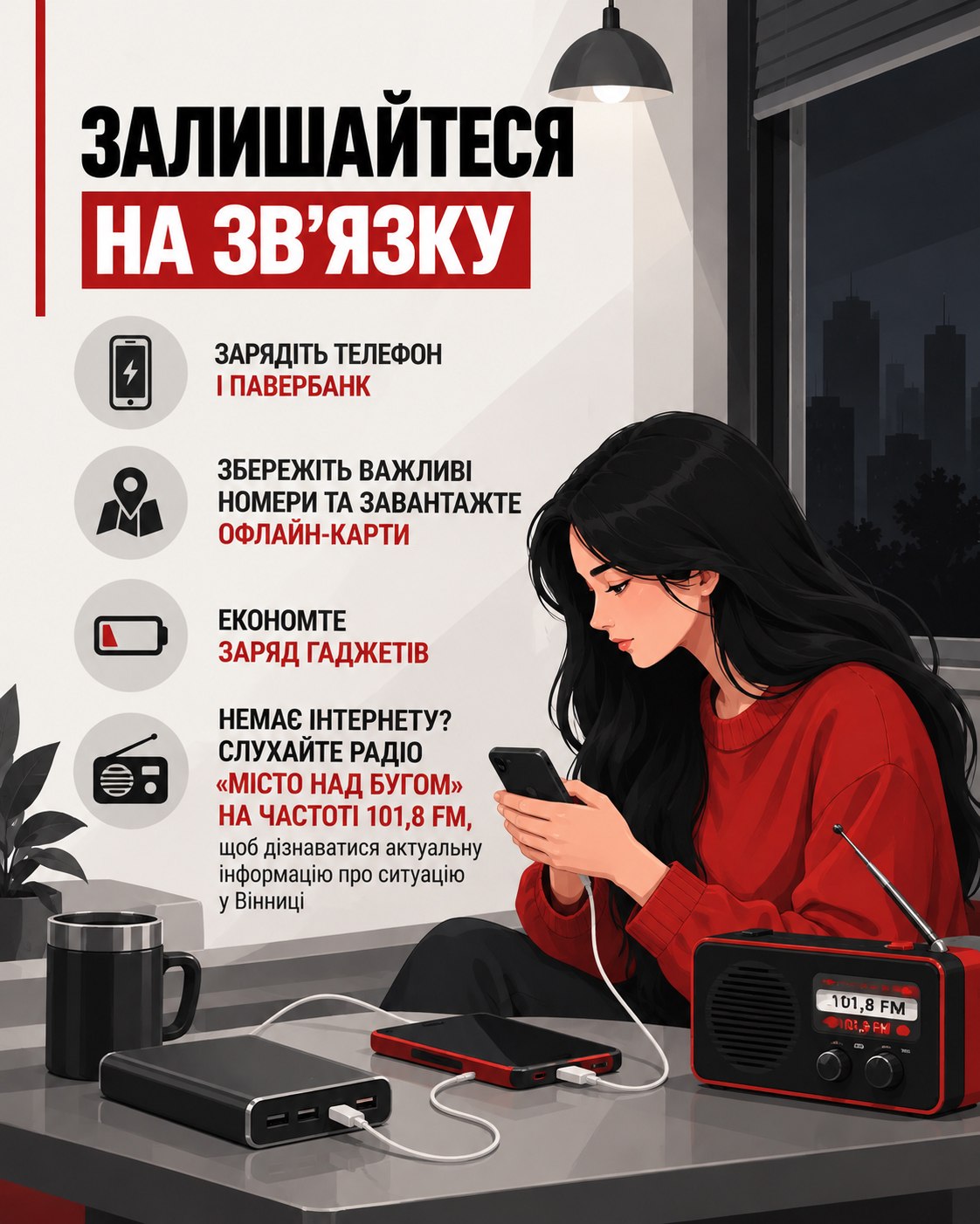 Вінничанам нагадали алгоритм дій під час  блекаутів та тривог