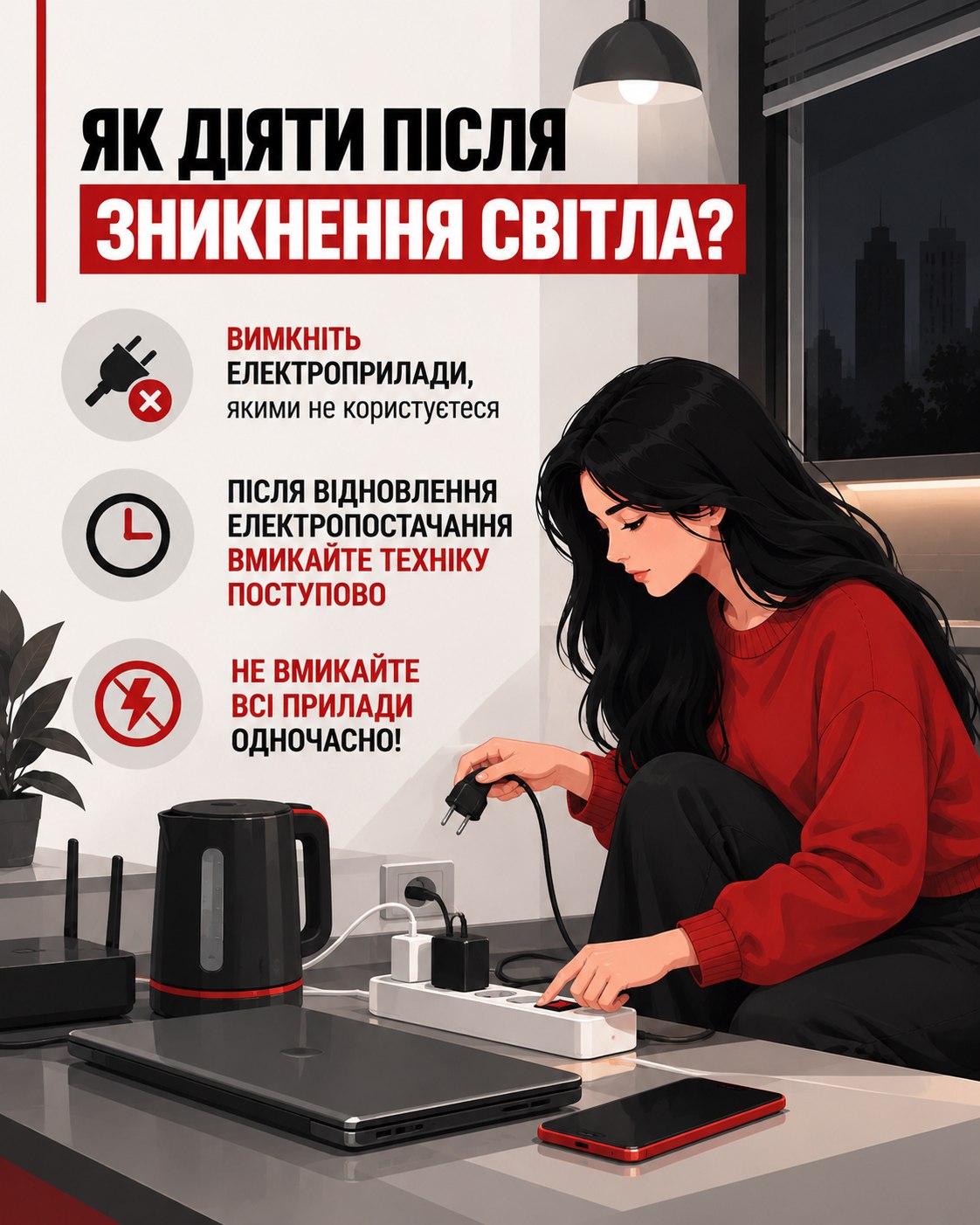 Вінничанам нагадали алгоритм дій під час  блекаутів та тривог